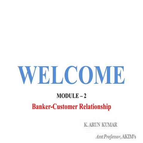 Principles and Practices of Banking module 2