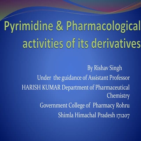 Pyrimidine and its derivatives