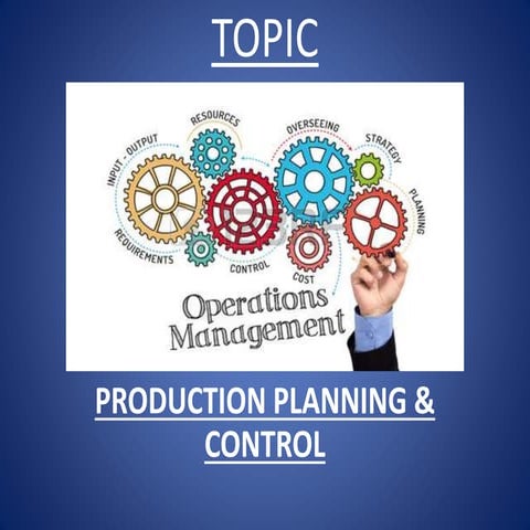 Production Planning & Control