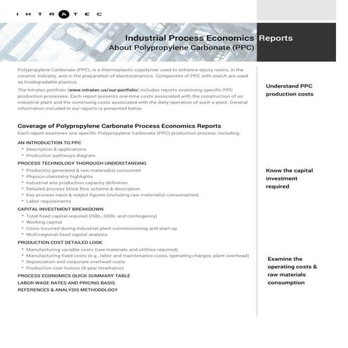 Economics of EPDM Rubber Production Processes | PDF