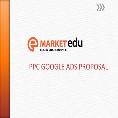 PPC Google AdWords Proposal Sample for Client Pitching