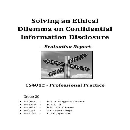 solving an ethical dilemma