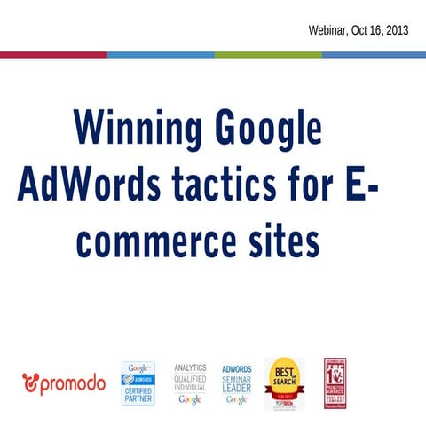 Winning Google AdWords tactics for e-commerce sites