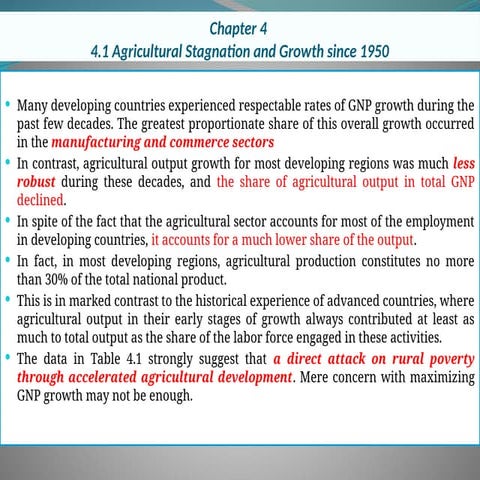 Development Economics two   Chapter four