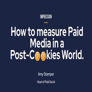 PPC LIVE #9 - Amy Stamper - How to measure Paid Media in a Post-Cookies World