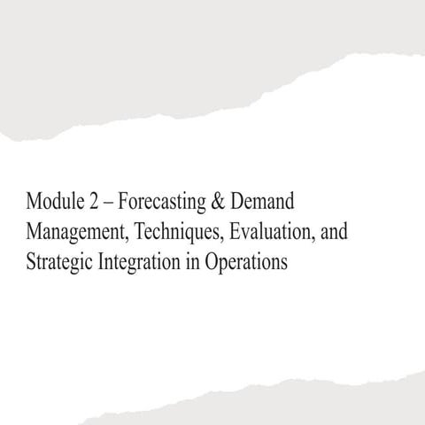 PPC - Capacity Planning and Methods of Production Planning