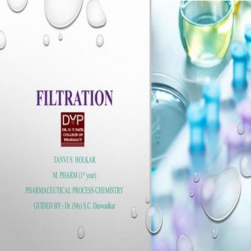 Filtration (M.pharm) (Process chemistry)