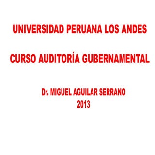 Pp curso auditoría gubernamental up...