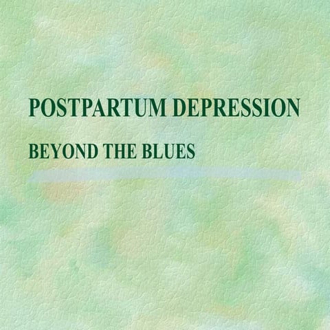 postpartum depression