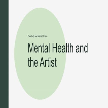 Ppda lecture 6 mental health and the artist