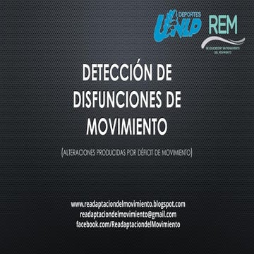 DETECCION DE DISFUNCIONES DE MOVIMIENTO