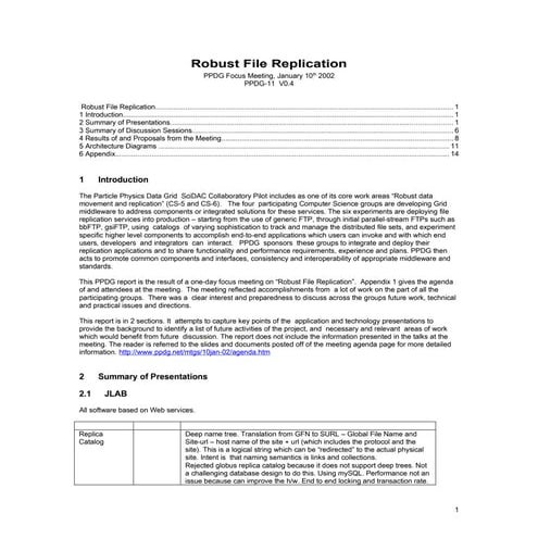 Ppdg Robust File Replication