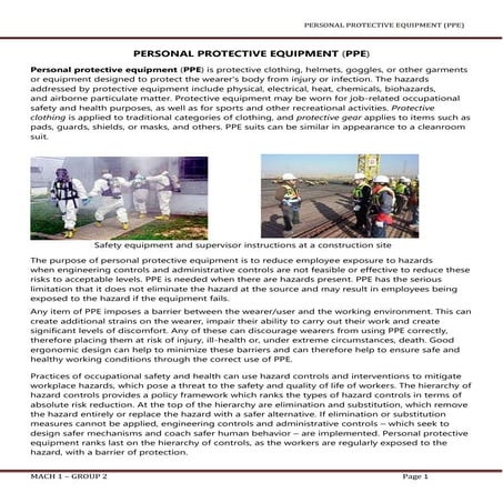 Personal Protective Equipment (PPE), general laboratory | PDF