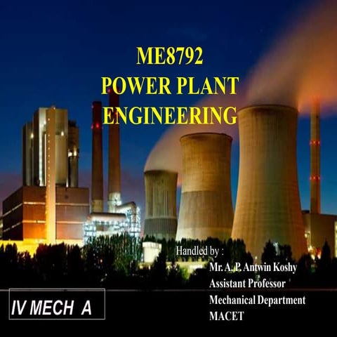 Ppe   unit 1 - part 1 - Steam power plant 