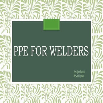 PPE for welders