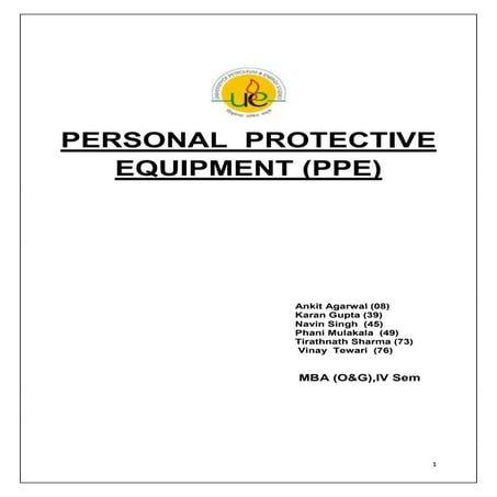 Ppe  group ii  assignment 