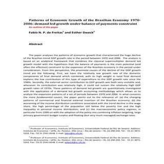 Patterns of Economic Growth of the ...