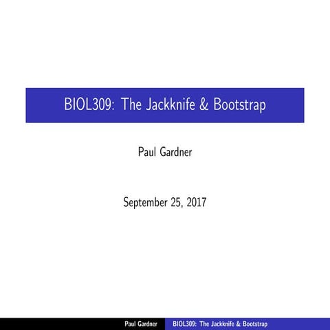 The jackknife and bootstrap