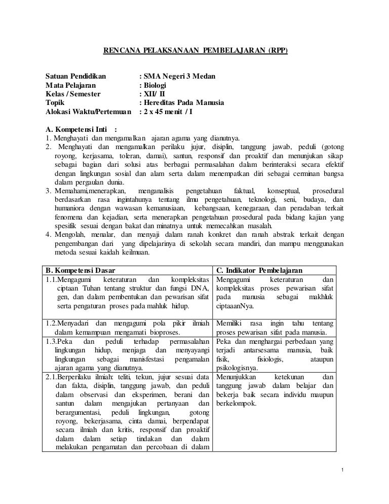 Ppgsm3 T Bio Ssp 6 Era Erhasil Tarigan Hereditas Pada Manusia