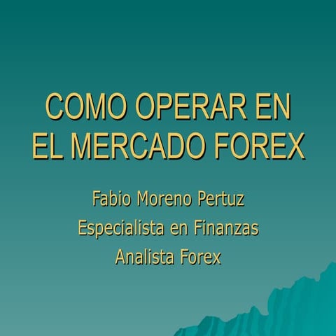 Pp guía del mercado forex especializacion en finanzas
