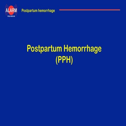 Note on PPH_slides,_Juba_2017.ppt for the health workers | PPT