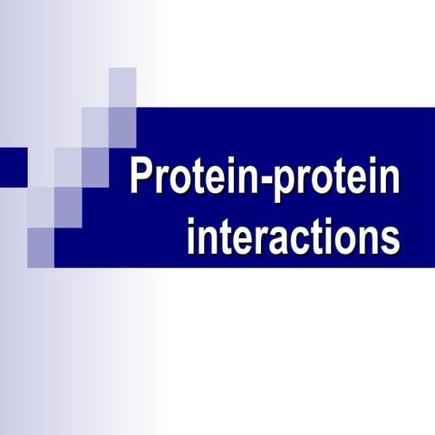 Protein protein interaction important doc