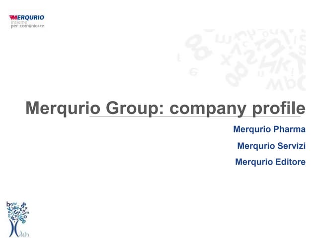  Merqurio Group: Pharma Enterprise 2.0