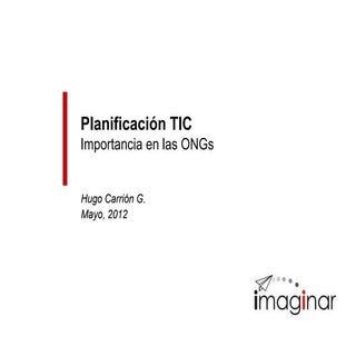 Planificación TIC en ONGs