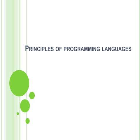 principles of programming languages | PPT