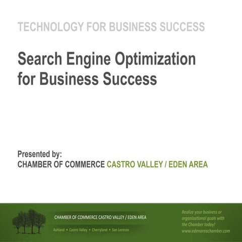 PPL Castro Valley Eden Chamber SEO Seminar