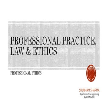 professional practice and ethics notes and in breif