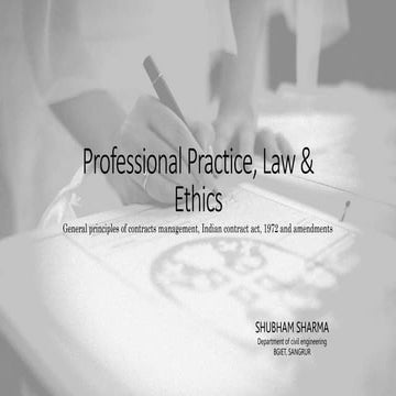 general principle of contract management