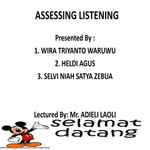 assesing listening