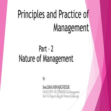 Principles & Practice of Management - Nature - Arts, Science
