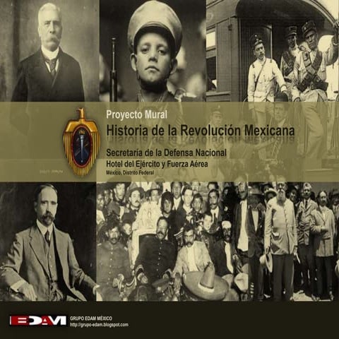 MAQUETA DEL MURAL HISTORIA DE LA REVOLUCIÓN MEXICANA