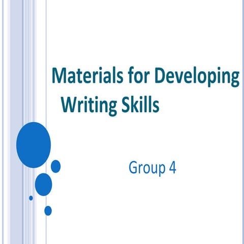 Materials for developing writing skills | PPTX