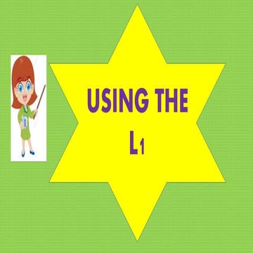 Strategizing the use of l2 in the efl classroom | PPTX