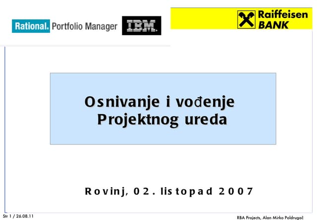 Osnivanje Projektnog ureda PMO