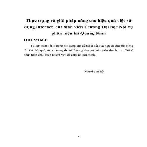 Đề tài: Giải pháp nâng cao hiệu quả sử dụng Internet của sinh viên