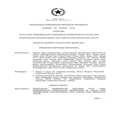 Pp no. 80 thn 2012