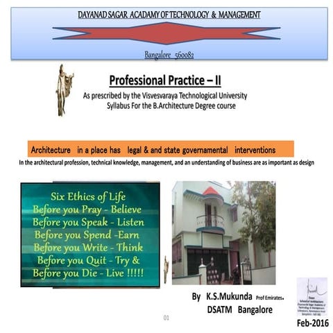 Professional Practice for Architecture II