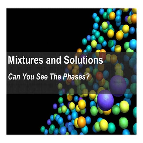 Mixtures & Solutions PPT