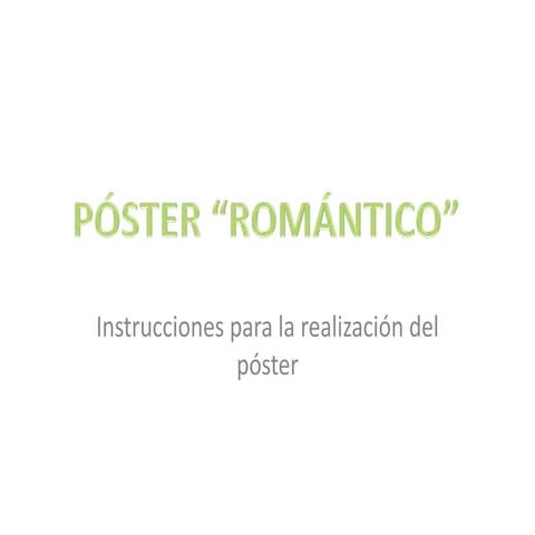 INSTRUCCIONES PIZAP TRABAJO ROMANTICISMO