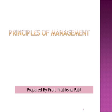 Principles of management