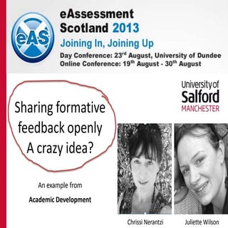 Openly shared feedback. A crazy ide...