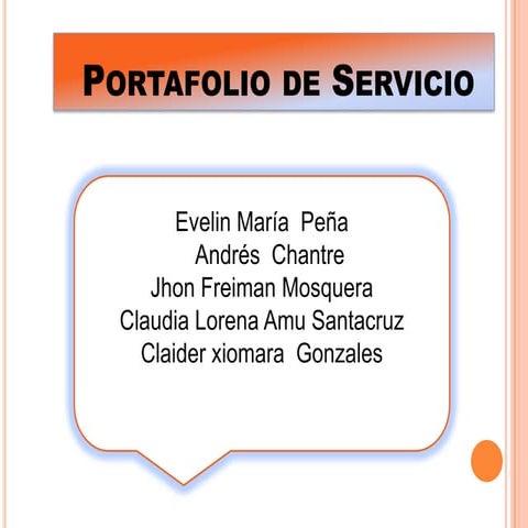 Pportafolio de servicio