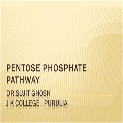 PENTOSE PHOSPHATE PATHWAY 