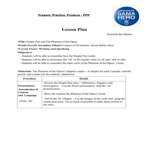 Ppp   lesson plan