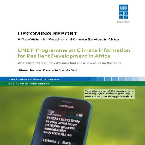 A New Vision for Weather and Climate Services in Africa - Executive Summary
