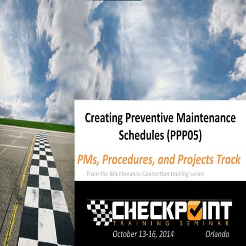 PPP05 - Creating Preventive Maintenance Schedules | PDF